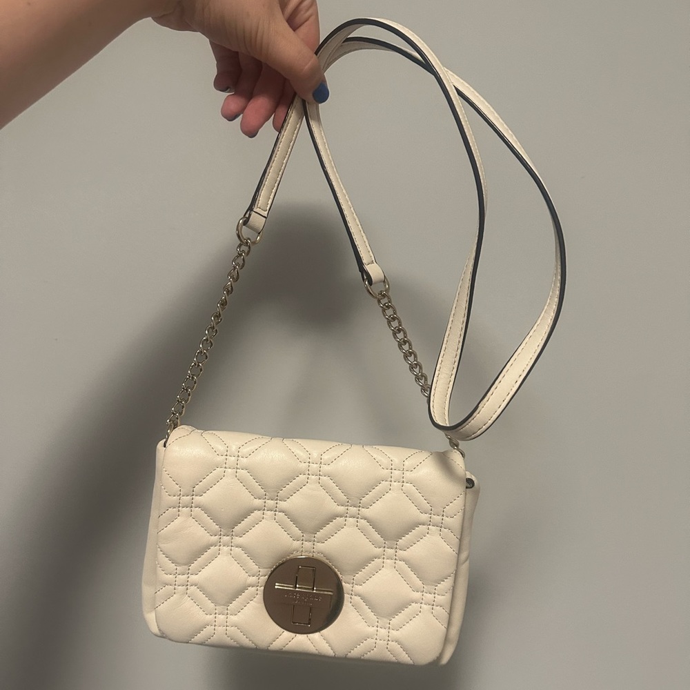 Kate Spade Quilted White Crossbody Purse